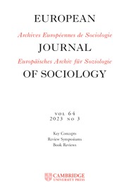 European Journal of Sociology / Archives Européennes de Sociologie